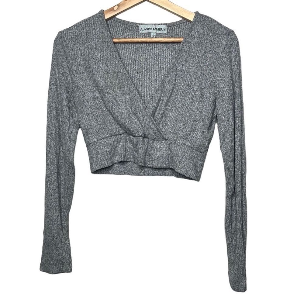 Almost Famous Ribbed Long Sleeved Crop Top